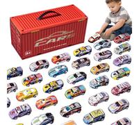 Generico Juego de coches de juguete para coche con contenedor, modelo de carreras de coches pequeños, 48 piezas, divertido y educado, para niños