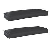 Genérico Juego de Cojines de Paleta 2 pcs Negro 100 x 40 x 8 cm,Casa y jardín,Decoración,Cojines para sillas y sofás,Negro,3.2 KG,42001692