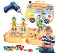 Genérico Juego De Construcción De Destornillador para Niños - Juguete De Construcción Educativo para Niños | Juego De Herramientas para De Juguete | Aprendizaje De De Bricolaje | Los