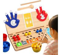 Genérico Juego de Contar Educativo con Cuentas y Pinzas, de clasificación de Colores para niños y niñas 3+ años, Ideal para Aprendizaje matemáticas Preescolar jardín de Infancia Escuela, Regalo
