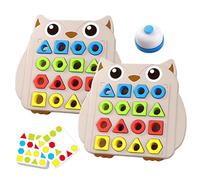 Genérico Juego De Correspondencia De Formas para Niños Pequeños - Desafío De Emparejar Figuras para Niños,Juguete de Mesa para Dos Jugadores con Reconocimiento de Patrones para Aula Hogar Viajes