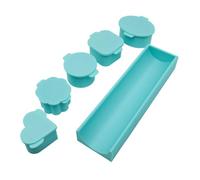 Genérico Juego De Cortadores Pasteles 5 Piezas - Moldes Moldeadores Impresos en 3 D Con Herramientas Empuje, Colección Diseño Ovalado Nube Corazón | Accesorio Bandeja Para Hornear 7,87 Pulgadas