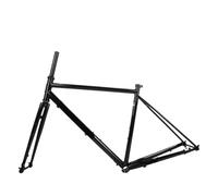 Genérico Juego de Cuadro Bicicleta Carretera CX03, Marco Grava con Eje pasante, Acero al cromolibdeno, Todoterreno, Freno Disco Plano 142mm, 700Cx42C(2,56cm)