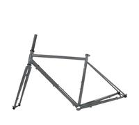 Genérico Juego de Cuadro Bicicleta Carretera CX03, Marco Grava con Eje pasante, Acero al cromolibdeno, Todoterreno, Freno Disco Plano 142mm, 700Cx42C(1,50cm(170-180cm))