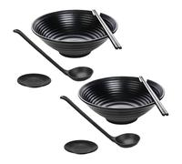 Generico Juego de cuencos para fideos, Gran Japonés Con Palillos Y Cucharas | Juego De Cuencos Profundos Para Sopa De Fideos, Para Cocina Asiática e Internacional