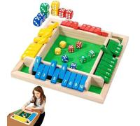 Genérico Juego de Dados de Shuts The Box,Juego de Mesa de Madera con 8 Dados 2-4 Jugadores,Juguetes de Matematicas para Niños,para Padres e Hijos Fiesta Bar y Casa