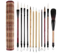 Genérico Juego de de pintura chinos - 15 piezas de de escritura de caligrafía, kits de bolígrafos artísticos de pelo de lana | de acuarela para dibujo de tinta tradicional para princ