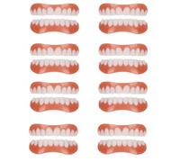 Genérico Juego De Dentaduras Dentales De Silicona Kit De Revestimiento De Dentadura De Silicona Kit De Línea De Prótesis Suave para Hombres Y,8 Pairs