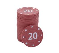Genérico Juego de fichas de póquer Europeas con fichas de Profesionales, Juego de Monedas Redondas, 100 unids/Paquete, Juego de fichas de Juego de póquer de