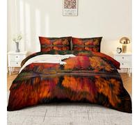 Genérico Juego de Fundas de edredón 3 Piezas 260 x 240 cm, Multicolor Microfibra Suave y Transpirable para Todo el año, Incluye 2 Fundas de Almohada diseño Fantasía Aire Libre Plantas