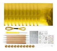 Generico Juego de herramientas para incrustar en papel de aluminio | Bunny Egg Flower Motif | Aluminum Foil Sheets Embossing Set | All Ages Classroom Home Decor Holiday Crafting Greeting Card Making