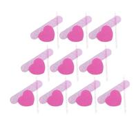Genérico Juego de Herramientas para Uñas Esponja en Forma de Corazón Rosa, 10 Sets Portátiles Fáciles de Usar para Pulir y Forma las Uñas en Casa y Viaje