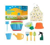 Genérico Juego de Jardinería para Niños - Juguetes de Exterior con y Rastrillo | Kit de Jardinería Infantil de 11 Piezas,para Playa, Plantación, Excavación, Patio y Césped