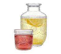 Genérico Juego de Jarra y Vaso de Agua para Mesita de Noche,Jarra Nocturna para Beber - Vaso De Para Agua De Mesita,Para Dormitorio Baño Cocina Mesa De Comedor Hogar Bebidas
