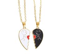 Generico Juego de joyas | Collar Amor 2 piezas - Colgante desmontable ligero y cómodo, joya recuerdo para él, ella, familia y viaje