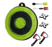 Genérico Juego de Lanzamiento de Hacha - PVC 30x30x6.5cm | Diana Actividad Familiar | Hachas Blandas Reto Habilidad Kit para Picnic Colegio Parque Playa Camping Césped Carnaval Jardín