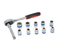 Generico Juego de llaves de carraca - Juego de brújula de mantenimiento de 13 mm - 12 herramientas para camiones, vehículos, construcción, garaje doméstico, taller industrial, automóviles