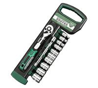Generico Juego de llaves de socket | 12 piezas Small Socket Ratcheting Wrench Set | Portable Screwdriver Bit for Appliance Truck Furniture Bike Automotive Metalworking Machinery Technicians