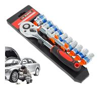 Generico Juego de llaves de vaso con carraca - Juego de brújula de mantenimiento de 13 mm, 12 herramientas para mecánico, taller, garaje, camión, electricista, moto, bicicleta, casa