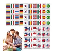 Genérico Juego de Mahjong de Viaje, Juego de Mahjong | 65 Bloques de Juego con patrón de Bandera,Juegos de Mesa Familiares, Bloques de Juegos de Escape Junto al mar, Juegos de de para suministr