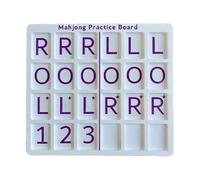 Genérico Juego de Mahjong para Un Jugador - Set de Viaje con Mesa y Fichas de 24 Ranuras - Tablero de práctica Compacto para Amantes del Mahjong,para Viajes, en Piscina, Familia, Principiantes,