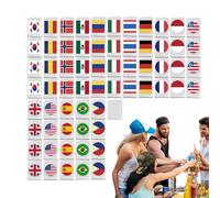 Genérico Juego de Mahjong pequeño, Juegos Viaje,Juego Estrategia - Bandera Nacional Tiles, Bloques construcción para niños y Adultos,