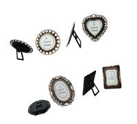 Genérico Juego de marcos de fotos Retro Minis de 4 Uds, foto pequeña de Metal de 1 pulgada, marcos de fotos pequeños antiguos, decoración artística para galería, regalo, imagen pequeña de Metal