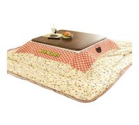 Genérico Juego De Mesa Calefactora Kotatsu Mesa De Centro Baja Japonesa De Invierno con Edredones, Alfombras Y Calentadores(A,120 * 80 * 41cm)