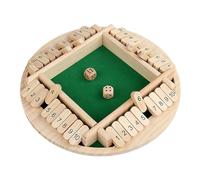 Generico Juego de mesa Cerrar la caja, Juegos de matemáticas de mesa de madera | Divertidos juegos para 2-4 jugadores - Divertido juego de adiciones de madera, juego educativo portátil