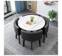 Genérico Juego De Mesa Comedor Redonda Moderna para 4 Personas, Recepción Minimalista Y Ahorradora Espacio, Multifuncional para Restaurantes, Balcones, Cafeterías Reuniones Negocios(#4,80cm/31.5in)