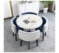 Genérico Juego De Mesa Comedor Redonda Moderna para 4 Personas, Recepción Minimalista Y Ahorradora Espacio, Multifuncional para Restaurantes, Balcones, Cafeterías Reuniones Negocios(#11,70cm/27.5in)