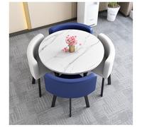 Genérico Juego De Mesa Comedor Redonda Moderna para 4 Personas, Recepción Minimalista Y Ahorradora Espacio, Multifuncional para Restaurantes, Balcones, Cafeterías Reuniones Negocios(#8,70cm/27.5in)