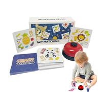 Genérico Juego De Mesa De Cartas - Juego De Cartas Interactivo para Emparejar Números | Juguete Educativo Estratégico con Timbre para Viajes, Hogar, Escuelas Y Guarderías