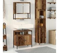 Genérico Juego de Muebles de baño 2 pcs Marrón 60 x 30 x 60 cm,Mobiliario,Conjuntos de Muebles,Muebles de baño,Marrón,26.45 KG,3332535