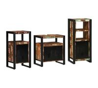 Genérico Juego de Muebles de baño 3 pcs Madera sólida recuperada,Conjuntos de Muebles,Muebles de baño-3305627