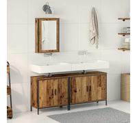 Genérico Juego de Muebles de baño 3 pcs Marrón 80 x 30 x 60 cm,Mobiliario,Conjuntos de Muebles,Muebles de baño,Marrón,43.4 KG,3332548