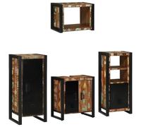 Genérico Juego de Muebles de baño 4 pcs Madera sólida recuperada,Mobiliario,Conjuntos de Muebles,Muebles de baño-3305677