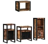 Genérico Juego de Muebles de baño 4 pcs Madera sólida recuperada,Mobiliario,Conjuntos de Muebles,Muebles de baño-3305663