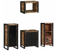 Genérico Juego de Muebles de baño 4 pcs Madera sólida recuperada,Mobiliario,Conjuntos de Muebles,Muebles de baño-3305667