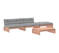 Genérico Juego de Muebles jardín 4 pzas y Cojines Madera Abeto Douglas,Mobiliario,Muebles de jardín,Conjuntos de jardín-3186142