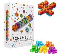 Genérico Juego de Palabras de Dados revueltos para 1-5 Jugadores, Juego de Dados de ortografía Afilada, Juego de Fiesta de construcción de Vocabulario, Fiesta Familiar para Noches de Juegos (1 Pcs)