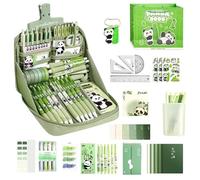 Genérico Juego De Papelería Panda - Adorable Kit De Suministros Escolares Temática Panda, Accesorios De Escritorio Divertidos | Incluye Cuadernos, Bolígrafos, Estuche De Lápiz Y Pegatinas,