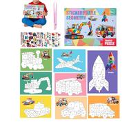 Genérico Juego De Pegatinas Por Números Infantil | Kit Para Crear Collage - Kit De Pegatinas 3D Para Hazlo Tú Mismo - Para Viaje Escuela Hogar Educativo Chicos Chicas Avión Coche Navidad