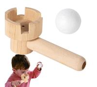 Genérico Juego De Pelota Respiratoria: Juguete De Equilibrio Flotante para Niños, Accesorio Pulmonar, Instrumento De Madera con Punta | Actividad Educativa para La Coordinación, Concentración Y Diver