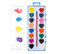 Genérico Juego de Pinturas Acuarelas Corazón - Materiales de Dibujo Lavables - Set Portátil para Dibujar,para Niños Niñas Principiantes Aula Hogar Cumpleaños Día de San Valentín Reuniones