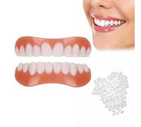 Genérico Juego De Prótesis Dentales De Silicona Kit De Relínea De Silicona Suave para Prótesis Dentales Inferiores para Hombres Y Mujeres Ideal para Comodidad Y,1 Pair