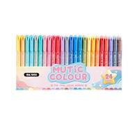 Genérico Juego de resaltadores de Doble Punta, Juego de resaltadores de 24 Colores, Colores Surtidos, para Estudiantes, Profesores, Estudios, Trabajo, hogar, Oficina, Aula, Escritura, Dibujo