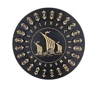 Genérico Juego de runas de Bruja, Juego de runas de Madera | 25 runas artesanales de Bruja de Madera con Disco,Herramientas Decorativas de artesanía Multifuncional con inscripciones inmortales para