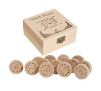 Generico Juego de runas de madera de brujas - Juego de runas de anciano grabado, utensilios de madera natural | Juego de adivinación Witch para rituales, compañeros de tarot, vikingas de magia para el