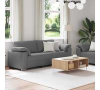 Genérico Juego de Sofá 2 pcs Gris Oscuro 219 x 77 x 82 cm Tela,Mobiliario,Sofás,Gris,56.4 KG,3324741